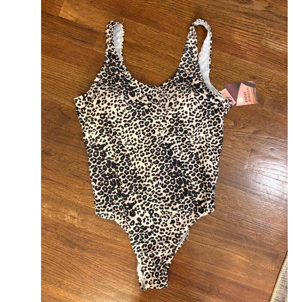 NEW EMME JORDAN Leopard Print One Piece Swimsuit XL